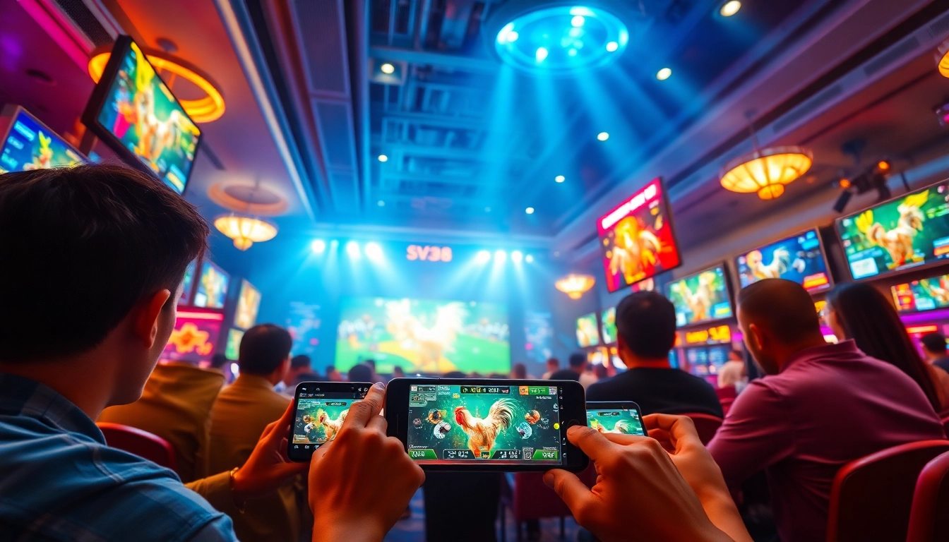Experience thrilling live cockfighting on sv368win.live platform with dynamic gaming visuals.