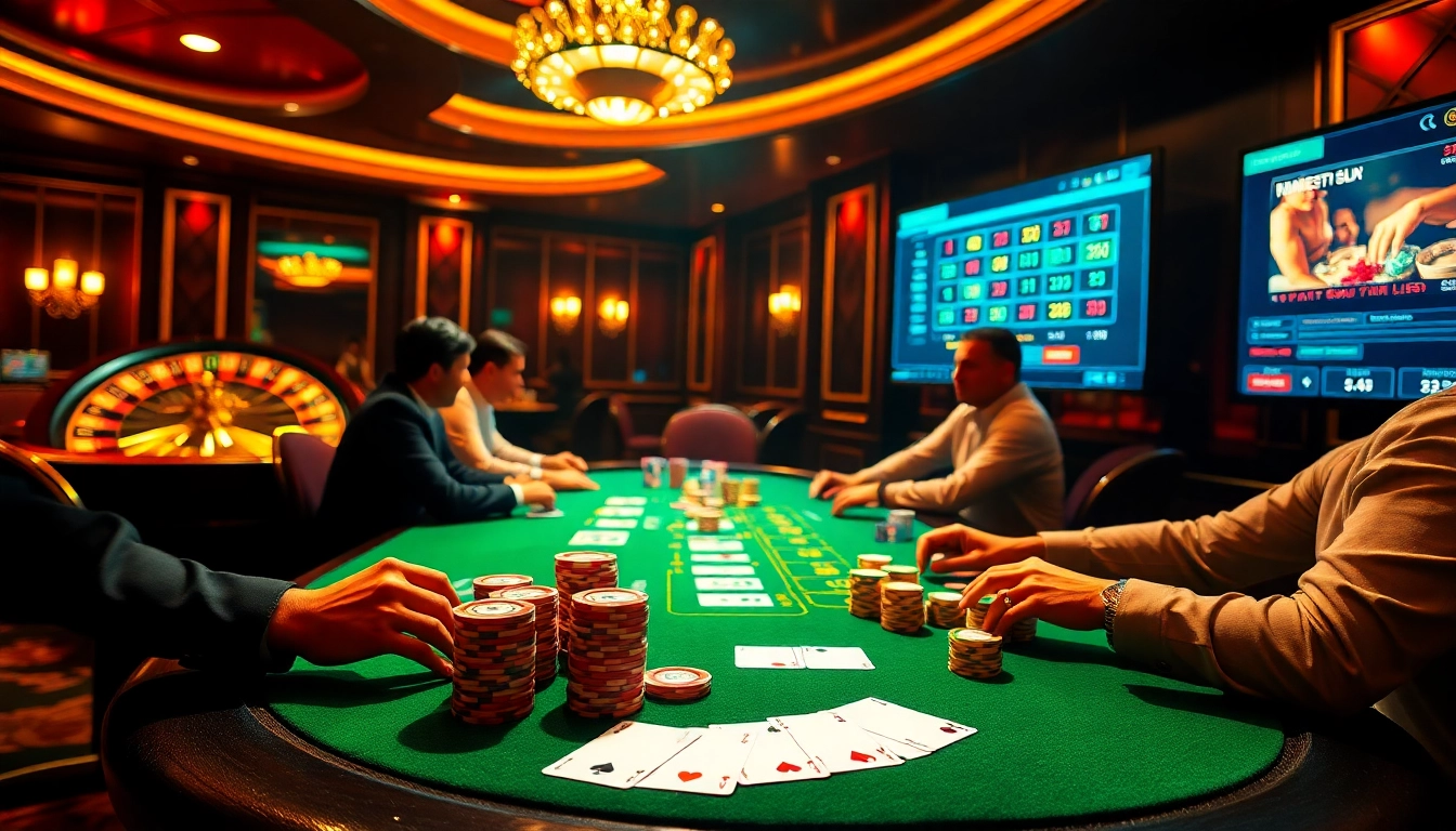 Experience thrilling poker action at 8daywin.live amidst vibrant casino ambiance.