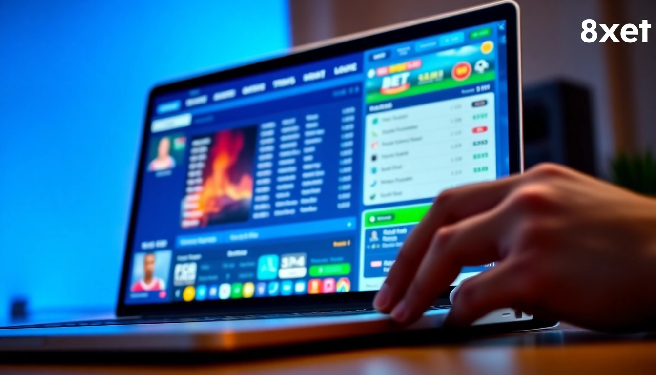 User-friendly online betting interface showcasing sports options at 8xbet.com.se.