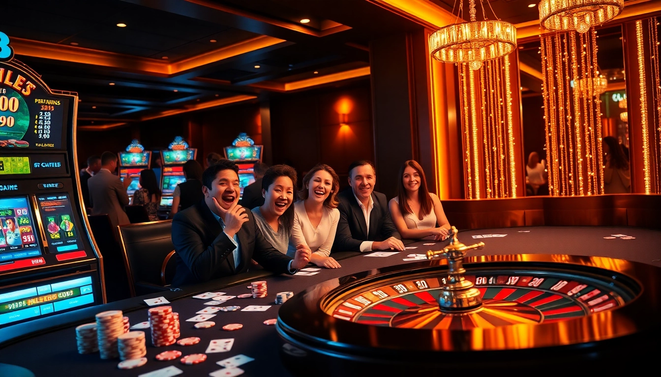 Experience the excitement of gambling with MK8 at a luxurious casino table featuring players engaged in thrilling games.
