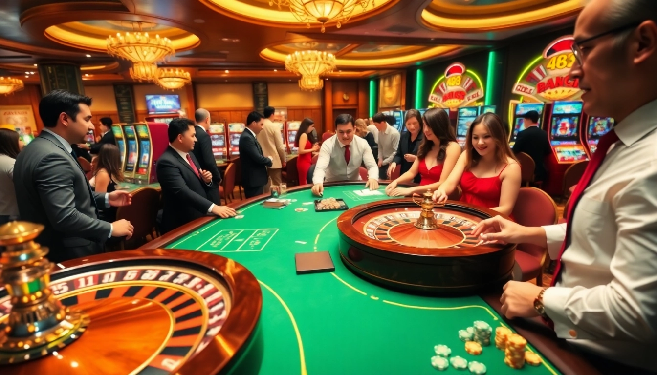 Experience the excitement of AU88 com with vibrant casino gameplay featuring roulette and poker.